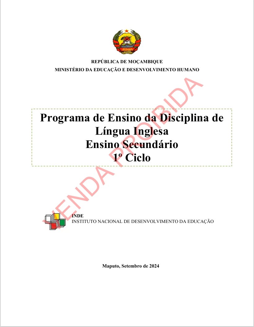 Programa de Ensino de Inglês do 1º Ciclo do Ensino Secundário (Novo 2026)